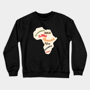 Kwanzaa African Continent Map Crewneck Sweatshirt